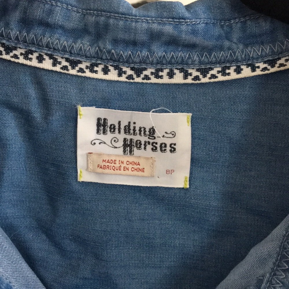 Anthropologie ombré chambray button up shirt - Picture 4 of 5